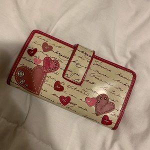 Fossil vintage heart long wallet